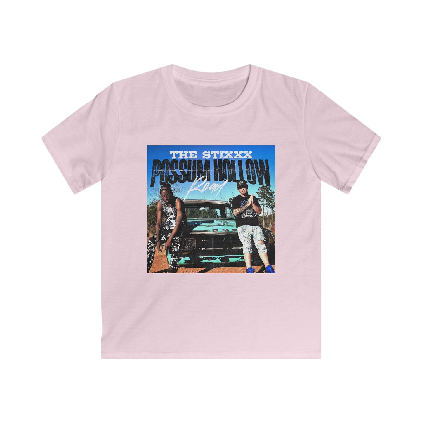 Kids Softstyle Tee possum hollow road - Perfect for Young Adventure Seekers
