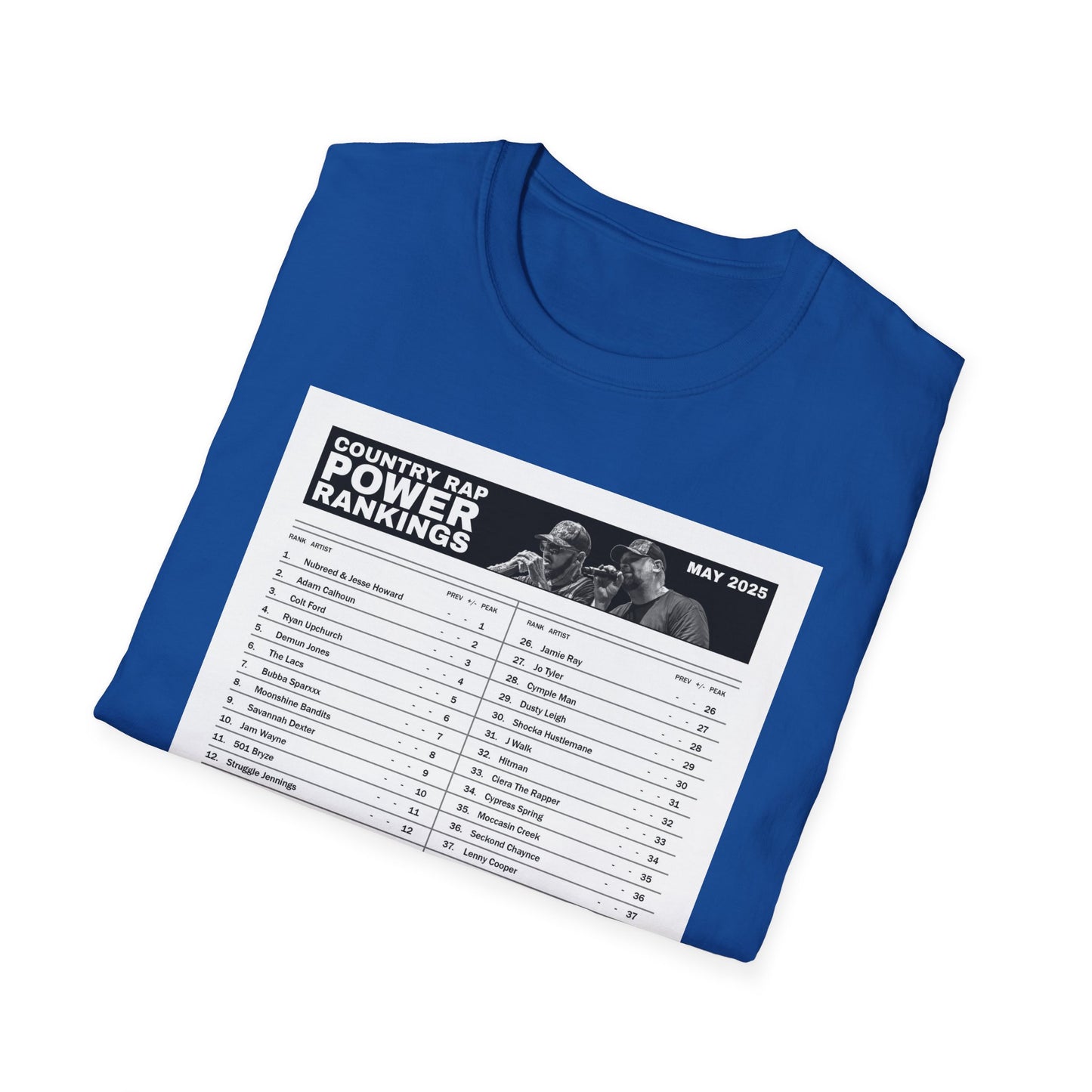 Country Rap Power Rankings Unisex T-Shirt - Trendy Music Apparel