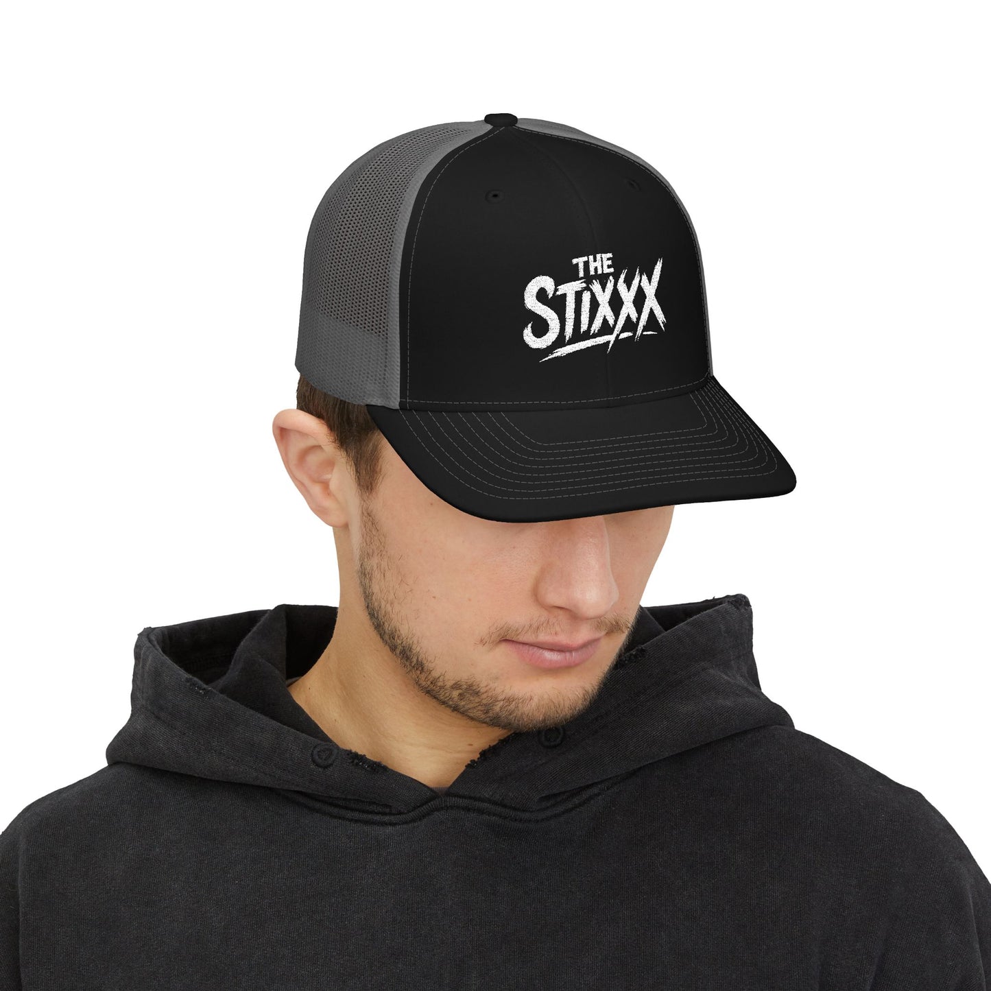 The Stixxx - Stylish Snapback Trucker Cap for Everyday Adventures, Casual Spring Style, Gifts for Him or Her, Embroidered Cap, Outdoor Festivals