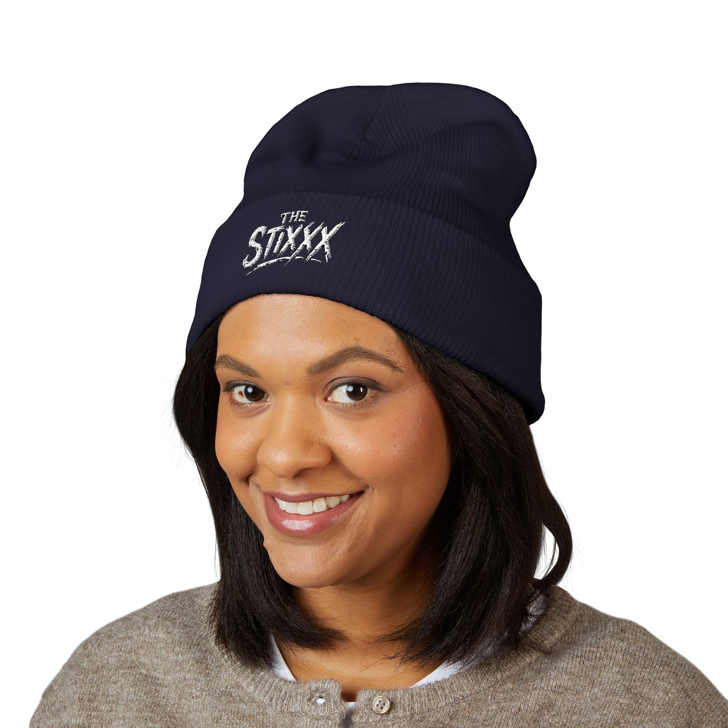 Embroidered 'The Stixxx' Classic Cuffed Beanie - Warm Knit Winter Hat