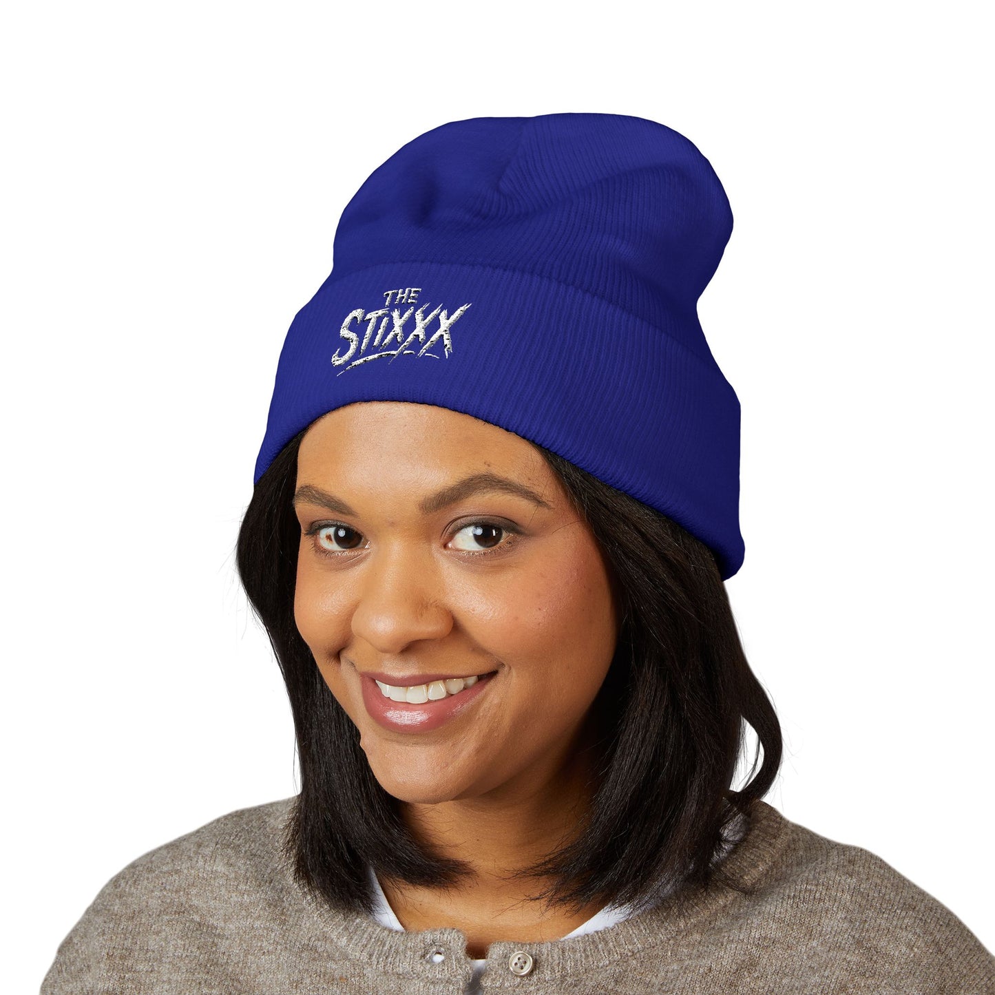 Embroidered 'The Stixxx' Classic Cuffed Beanie - Warm Knit Winter Hat