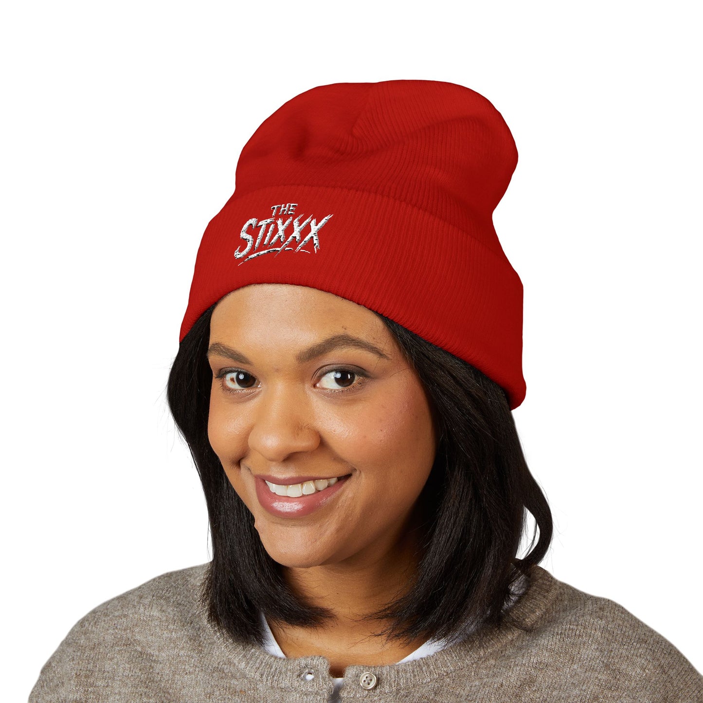 Embroidered 'The Stixxx' Classic Cuffed Beanie - Warm Knit Winter Hat