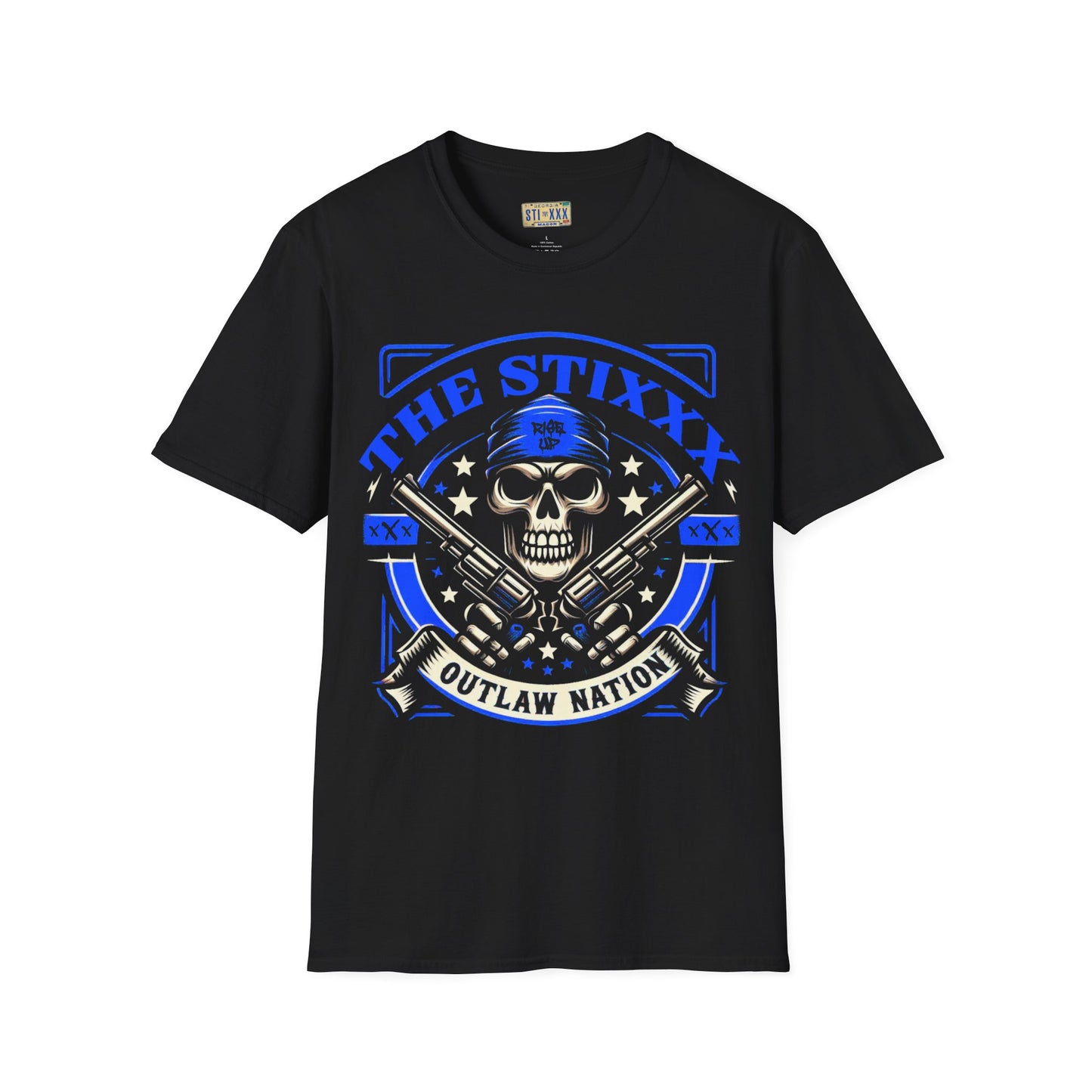 rise up blue Unisex Softstyle T-Shirt