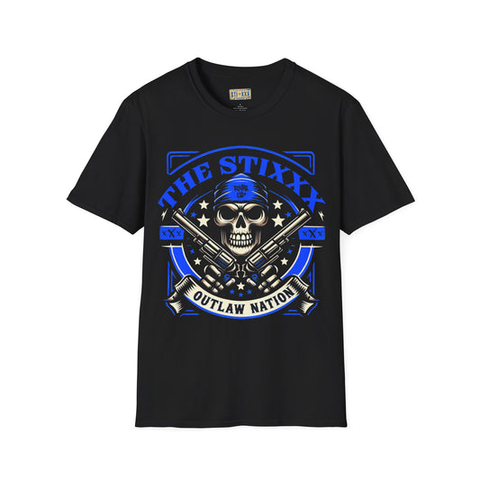 rise up blue Unisex Softstyle T-Shirt