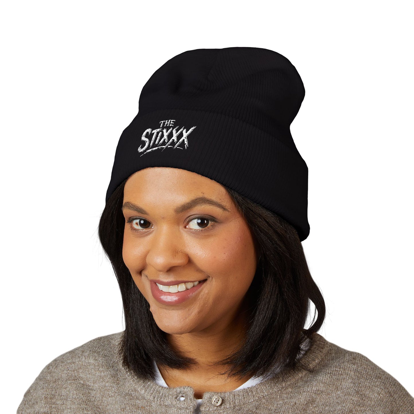 Embroidered 'The Stixxx' Classic Cuffed Beanie - Warm Knit Winter Hat