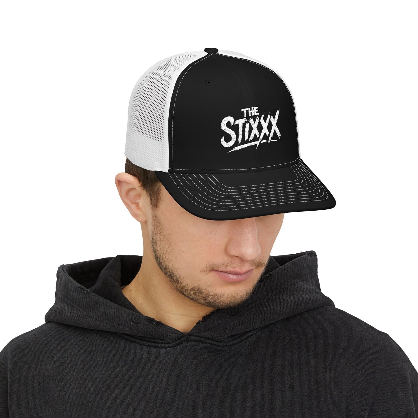 The Stixxx - Stylish Snapback Trucker Cap for Everyday Adventures, Casual Spring Style, Gifts for Him or Her, Embroidered Cap, Outdoor Festivals