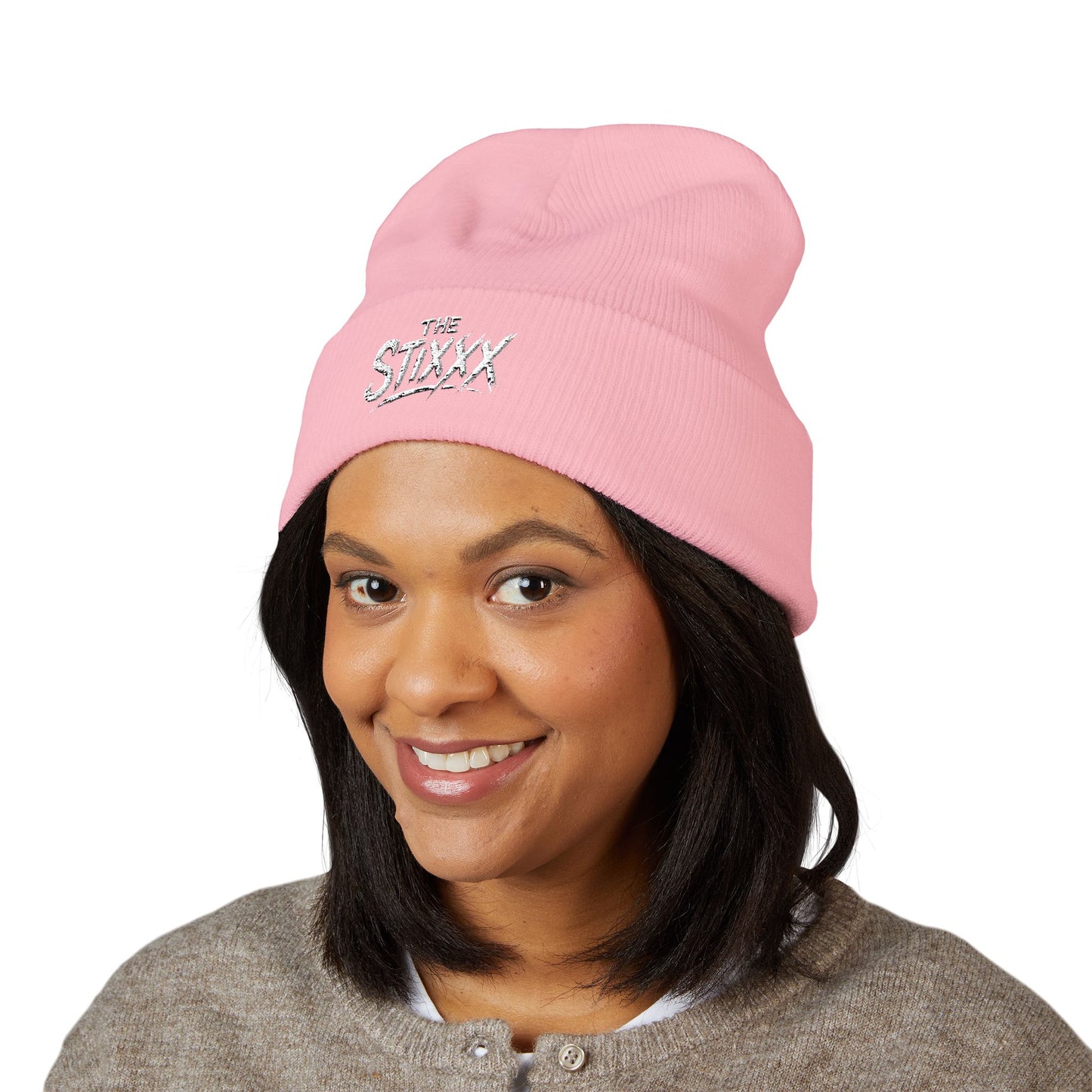 Embroidered 'The Stixxx' Classic Cuffed Beanie - Warm Knit Winter Hat